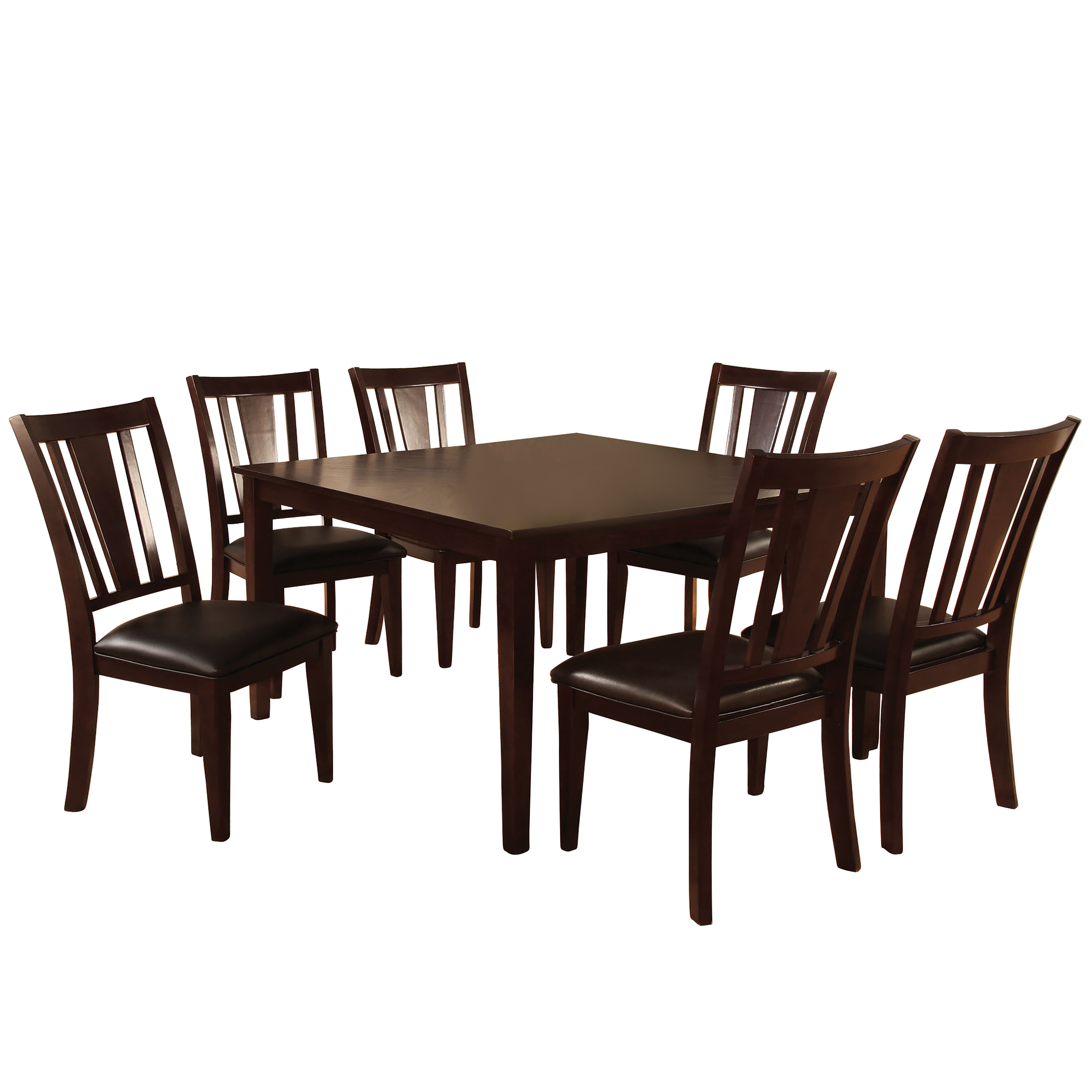 Krichner Transitional 7-Piece Solid Wood Dining Set